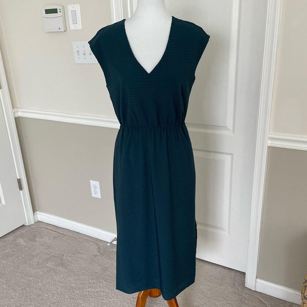 J Crew Perforated Laser Cut Midi Dress